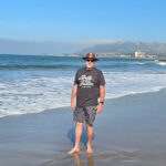 Liberty and Justice shirt on Jim at the beach