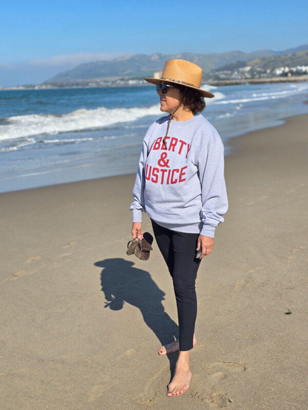 adult sweatshirt liberty and justice